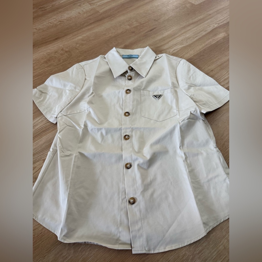 Prada Beige Short Sleeve Shirt